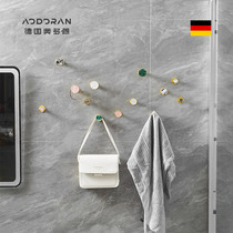 Free Punch Hook Wall-mounted Wall Clothes Hanging Clothes Hook Light Lavish Toilet Free Of Nails Metal Single Hook Powerful Viscose