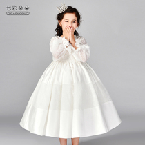 Childrens dress Princess dress autumn and winter high-end foreign girl piano performance clothes girl birthday flower girl long sleeve