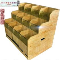 Supermarket new style Zhengshe solid wood rice bucket bucket miscellaneous grain noodle cabinet rice rack rice bucket rice cabinet shelf display cabinet grain cabinet