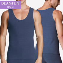 Vest men No marks warm and velvety Dewing fever Autumn winter cotton anti-cold inside wearing big code dush sleeveless blouses
