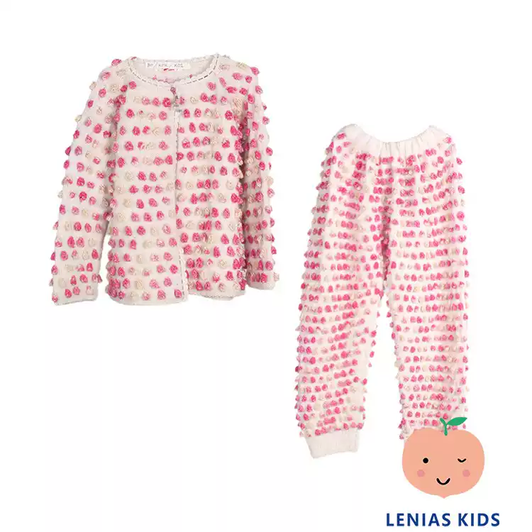 Lenias LN家 Pero24aw秋冬 可爱球球针织外套+裤子 套装