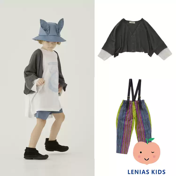 lenias LN家 eLfinFolk 24SS春夏 宽松外套+撞色背带裤