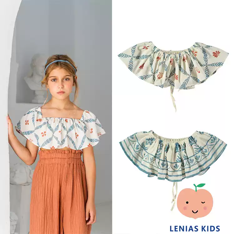 Lenias LN家 Belle chiara23SS 春夏 复古碎花文艺高腰上衣