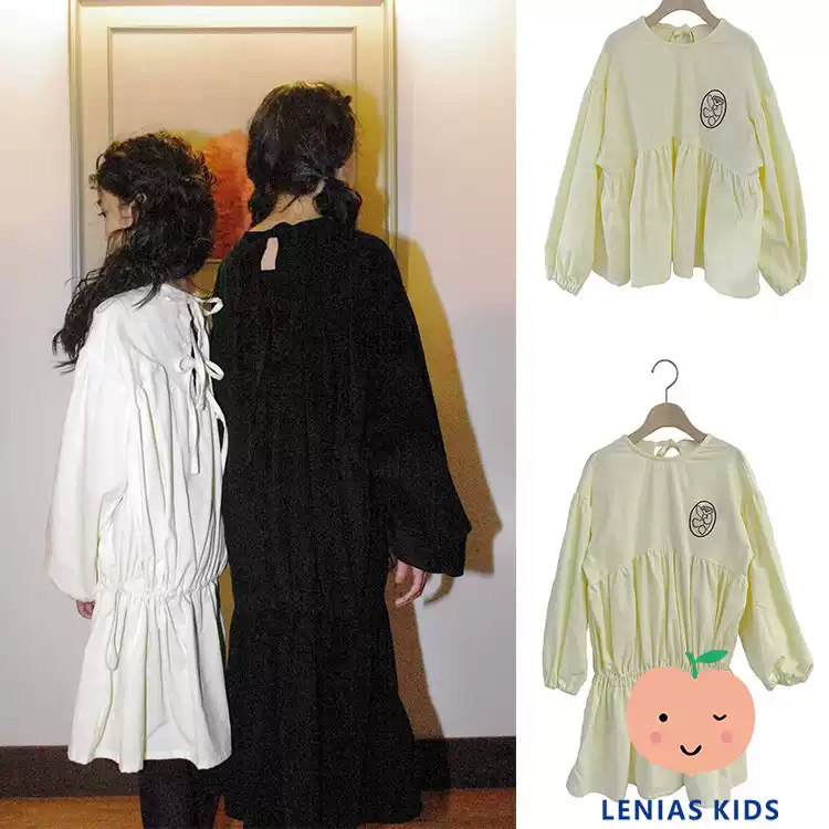 lenias LN家 UNIONINI21AW秋冬黄色娃娃衬衫＋长款连衣裙