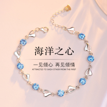 999 sterling silver bracelet girl Summer Minority light luxury 2021 New Tide High sense bracelet birthday gift to girlfriend