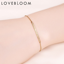  Diamond bracelet female real diamond full diamond white gold 18k color gold row diamond gold k gold Rose gold bracelet Tanabata gift