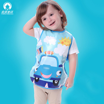 Childrens gown sleeveless summer clothes Rice clothes bibs baby food clothes waterproof childrens aprons painting clothes