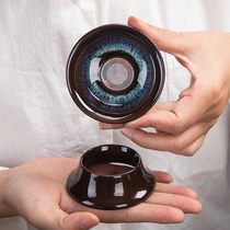 Retro kiln tea filter Tianmu glaze Jianzhan tea leak kung fu tea set tea separation mesh tea tea slag filter ceramic