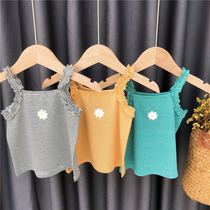 Female baby sling top 2020 summer new girls striped camisole thin baby summer clothes tide