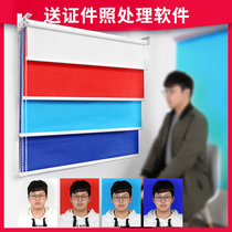 ID photo photography background cloth rack Photo roller shutter shaft reel lifting three-color one-inch photo gallery photography shelf Manual photo studio wall-mounted curtain curtain screen snapshot board shooting wall
