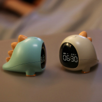 Small dinosaur alarm clock cartoon cute children special silent bedroom bedside luminous electronic student Boy Girl