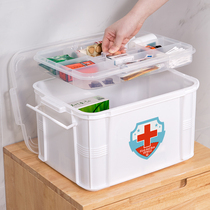 Medicine box Family first aid medicine box Medicine storage box Size Portable emergency medical box Medicine storage box