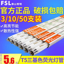 fsl Foshan lighting t5 fluorescent tube 8w14w21w28w three primary color fluorescent tube mirror headlight 0 3M tube