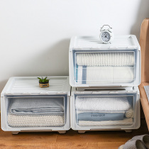 Side opening storage box plastic extra-large finishing box can be superimposed storage box living room toy oversized storage box