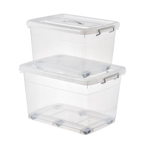 Transparent storage box Plastic king size clothes finishing box Clearance storage cabinet storage box box Full transparent box