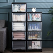 Childrens toy storage cabinet storage cabinet Household multi-layer plastic drawer transparent storage box Snack storage box