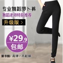 Dance body trousers summer thin male and female adult practice radish pants black loose training cursehead Harlan pants
