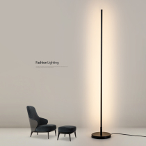 Nordic minimalist floor lamp Bedroom creative art bedside lamp led vertical light luxury ins wind net red floor lamp wall foot