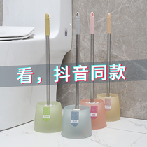 Household disposable toilet brush set toilet brush set toilet squat pit no dead corner hanging wall with base seat cleaning brush