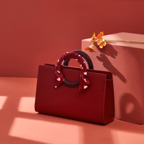 Niche design bag female 2021 new fashion Hand bag crossbody women bag large capacity bride red wedding bag