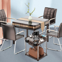 High-grade mahjong machine coffee table table side Plastic Club small tea table Tea House thickened storage rack chess and card room tea rack
