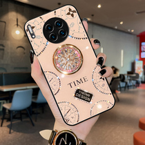 Original time goddess Huawei mate30 mobile phone shell new mate30epro female money net red advanced feeling m30pro upscale por personality creative silicone full package anti-fall tide card strap