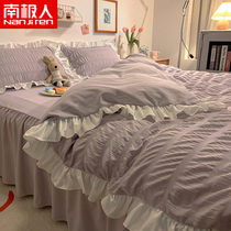 Princess Wind Bedsheets Four Sets Spring Autumn Quilt Beds Bed Three Sets of beds Beds Skirts Korean Girls in the Wind Summer