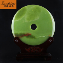 Banderas housewarming new home gift green jade natural jade safe buckle decoration birthday gift wine cabinet decoration