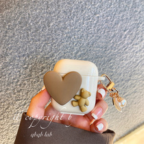 Love bear airpodspro Protective case airpods soft cover airpod Apple Bluetooth headset airpords 2 three 3 dai aipods cute a