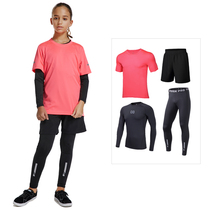 Children's sports tights women's running quick-drying training suits primary school students basketball base dance yoga sportswear