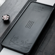 Kunde natural stone tea sea Wu gold stone tea plate Stone tea table whole piece small large household simple tray set