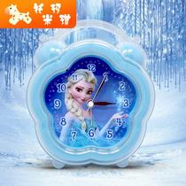 Frozen alarm clock silent girl 21 new product Aisha Aisha Aisha childrens bedroom bedside night light primary school students