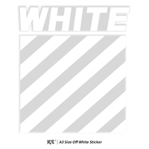 (Transparent)Large OFFWHITE tide brand luggage transparent sticker waterproof trolley case suitcase sticker art