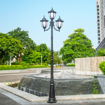 Eurostyle Street Lamp Courtyard Straw Terrace Lamp waterproof light Outdoor light Landscape Park Villa Cell Double Head High Pole Lamp