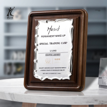 Medal customization Honor plaque customization Creative solid wood license plate production Marathon games competition award plate