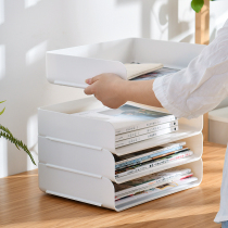 Office desktop storage rack multi-layer office desktop file sorting storage box a4 desk storage rack file rack