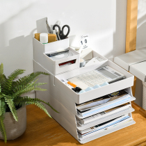 Desktop multi-layer file rack data storage box office supplies storage bookshelf layered data student storage rack