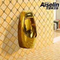 European-style nouveau riche gold gold urinal urinal Induction wall-mounted wall-mounted mens urinal Household gold urine bucket
