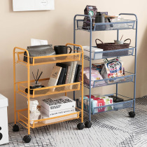 Small cart rack snack storage rack removable floor bedside table dormitory artifact kitchen