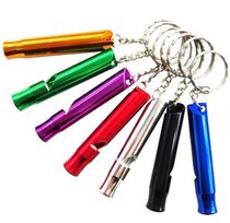 Aluminum alloy fire survival outdoor field first aid escape training whistle High frequency whistle Life-saving whistle Small gift customization