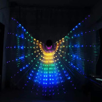 Professional custom-made performance dance clothes fluorescent skirt butterfly dance adult cloak LED glowing wings dance gold wings