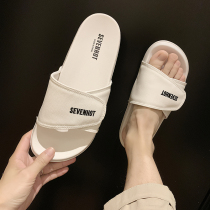 Tide Cards 2022 Summer New Internet Red Overfire Lovers Slippers Men Outside Casual Soft Bottom Non-slip Beach Lined