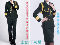 New-style Sergeant concierge uniform performance wedding dress cadre dress School captain dress dress honor guard flag-raising uniform