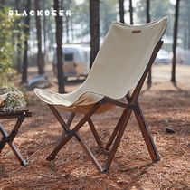 BLACKDEER black deer folding chair solid wood outdoor camping portable pocket pocket chair canvas leisure back chair