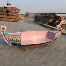 Custom sofa wooden boat European wooden boat boat type ornaments Craft boat painting boat decoration props photography boat shape boat