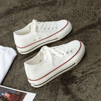 Inner increase canvas shoes womens autumn 2021 white white shoes burst thick-soled all-match new student board shoes tide