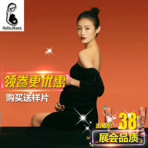 2021 new photo studio shooting studio black corduroy split dress shoulder pregnant woman Art Photo Costume