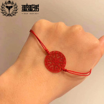Egg brother Thai Buddha brand Azanyou red hand rope titanium year-old bracelet