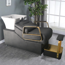 Shampoo bed Barbershop semi-lying shampoo bed Factory direct hair salon Hair salon special ceramic deep basin flushing bed