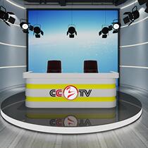 Broadcast room host podium recording station news broadcast interview station TV station guide table factory customization customization